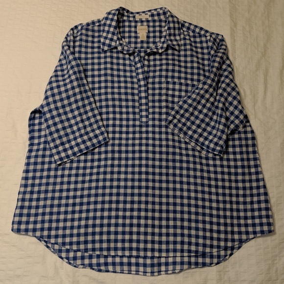 Chico's Tops - Gingham pullover top, chicos size 4(xxl)
